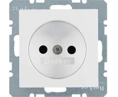 Berker 6167331909, 2P, baltas, termoplastinis, 250 V, 16 A, 50/60 Hz
