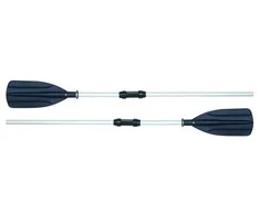 Bestway 2 vnt. sekcijiniai aliumininiai irklai, daugiafunkcis irklas, juodas, metalinis, aliuminis, blisterinė pakuotė, 1450 mm, 2,18 m