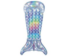 Bestway 6''4" x 40" / 1,93 m x 1,01 m vaivorykštės spalvos undinėlės uodegos formos poilsio čiužinys, įvairiaspalvis, plaukiojantis čiužinys, raštas, PVC, berniukams / mergaitėms, 90 kg