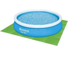 Bestway Flowclear 31" x 31" / 78cm x 78cm baseino grindų apsauga, grindų apsauga, žalia, polietilenas, kvadratinė, 5,47 m², 1,62 kg