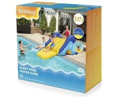 Bestway Pripučiamas baseinas su vandens čiuožykla, 247 x 124 m x 100 cm