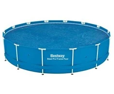 Bestway Saulės energija varomas baseino uždangalas 4,27 m, Baseino saulės energija varomas uždangalas, Mėlynas, 1,27 kg, Lizdinė pakuotė, 380 mm, 580 mm