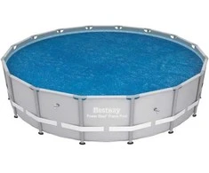 Bestway Saulės energija varomas baseino uždangalas 4,88 m, Baseino saulės energija varomas uždangalas, Mėlynas, 1,53 kg, Lizdinė pakuotė, 380 mm, 580 mm