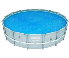 Bestway Saulės energija varomas baseino uždangalas 4,88 m, Baseino saulės energija varomas uždangalas, Mėlynas, 1,53 kg, Lizdinė pakuotė, 380 mm, 580 mm