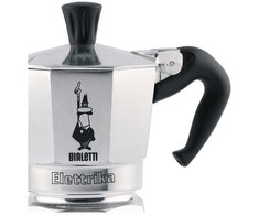 Kavos aparatas Bialetti elektrinis moka puodas, 0,09 l, malta kava, aliuminis, juodas