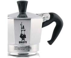 Kavos aparatas Bialetti elektrinis moka puodas, 0,09 l, malta kava, aliuminis, juodas