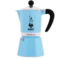Moka puodas Bialetti Moka Rainbow 6 puodeliai mėlynas