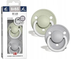 Bibs BIBS DE LUX ONE SIZE 2- PACK SAGE NIGHT &amp; CLOUD NIGHT Čiulptukas nusiraminimui silikonowy