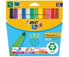 BIC 8922231, 12 spalvų, Įvairių spalvų, Apvalus antgalis, Įvairių spalvų, Apvalus, 3 metai(-ai)