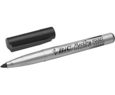 BIC žymėjimo kišenė 1445, juoda, apvalus antgalis, juoda, sidabrinė, vidutinio dydžio, 4,2 mm, 1,1 mm