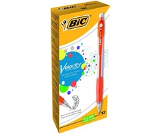 BIC Velocity, įvairiaspalviai, mėlyna, oranžinė, rožinė, violetinė, geltona, 2HB, 0,7 mm, apvalus, įtraukiamas