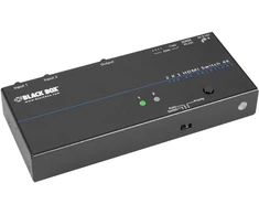 Black Box Juodas Box Juodas Box 4K HDMI jungiklis - 2 x 1, HDMI, plienas, juodas, 3840 x 2160 pikselių, 4K Ultra HD, 100–240 V