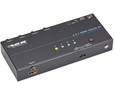 Black Box Juodas Box Juodas Box 4K HDMI jungiklis - 2 x 1, HDMI, plienas, juodas, 3840 x 2160 pikselių, 4K Ultra HD, 100–240 V