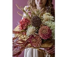 BLOOMINGVILLE česnako stiebas, rudas, dirbtinės gėlės