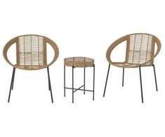 Lauko baldų komplektas BLOOMINGVILLE Dudine Lounge komplektas, natūralus, polirotangas