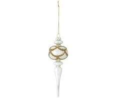 BLOOMINGVILLE Hisar ornamentas, baltas, stiklas