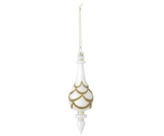 BLOOMINGVILLE Hisar ornamentas, baltas, stiklas