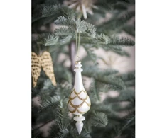 BLOOMINGVILLE Hisar ornamentas, baltas, stiklas