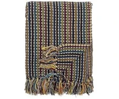 Monroe Bloomingville - Lazzario Recycled Cotton Throw 160x130 cm - Mėlyna