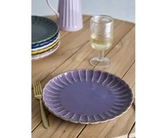 Bloomingville Lotyniška lėkštė, violetinė, akmens masės