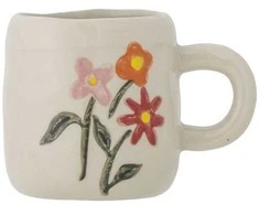 Bloomingville Millie puodelis, natūralus, keramikos dirbiniai