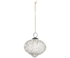 BLOOMINGVILLE Nadine Ornament, balta, stiklas