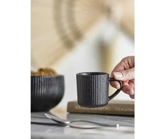 BLOOMINGVILLE Neri Espresso puodelis, juodas, akmens masės
