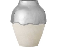 Bloomingville - Silvio Vase - Sidabrinis - Stoneware