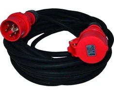dva CEE kabelis 10m 16A 380V 5G1,5 fazė