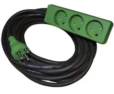 Blueelectric Kabelių rinkinys 3G1.5 25m su 3 lizdais