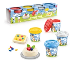 Bluey 3 Dough pots and Stamp Figurine