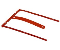 Stickn B-binder raudona su nadstawką i etykietą 100 vnt. / pak - (100 vnt.)