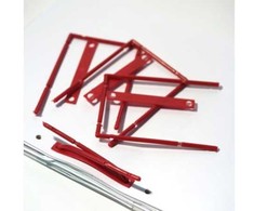 Stickn B-binder raudona su nadstawką i etykietą 100 vnt. / pak - (100 vnt.)