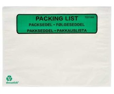Važtaraščių įmautės Docustick Žalias C5 su spauda - (1000 vnt.)