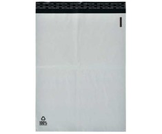 BNTOFFICE Siuntimo maišeliai 400 x 600 mm balti, PE, 100 % perdirbto plastiko - (100 vnt.)