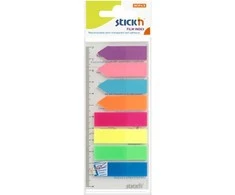 Stick N Find Plastikiniai žymekliai Stick´N 21346, 45x12mm, 8 neoninės spalvos, 4x25 vnt. + 4x25 vnt., blisteryje
