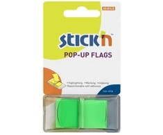 Stick N Find Plastikiniai žymekliai Stick´N 26010, 45x25mm, 50vnt., neoninės žalios spalvos, blisteryje