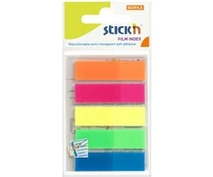 BNT Plastikiniai žymekliai Stick´N 21050, 45x12mm, 5 ryškios spalvos po 25vnt.
