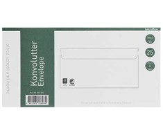 Stickn Kuverter M65 raudona 90g Peel &amp; Seal 110x220mm 25stk/pak