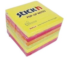 Stick N Find Lipnių lapelių užrašai Z-Notes 6 blokai 76x76 mm 100 lapelių asorti neoninės spalvos