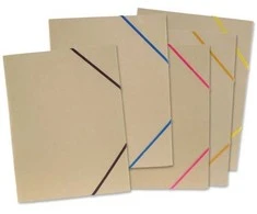 BNTOFFICE Elastinis aplankas A4 formato, pagamintas iš natūralaus kartono, pagamintas iš 100 % natūralių spalvų perdirbto popieriaus, su 5 vnt. įvairių spalvų.