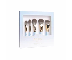 Boho beauty Boho 5 dalių veido makiažo šepetėlių rinkinys mėlynas