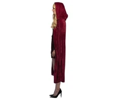 Boland Party Partners B.V. Burgundiško vyno aksominis apsiaustas, 170 cm