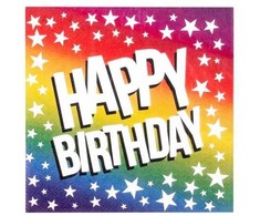 Boland Party Partners B.V. HAPPY BIRTHDAY servetėlės 20 vnt.