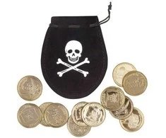 Boland Party Partners B.V. Piratų piniginė su 12 monetų