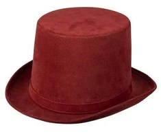 Boland Party Partners B.V. Rūdžių raudonumo aukšta steampunk skrybėlė