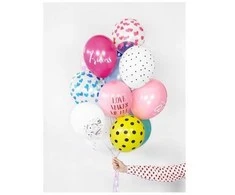 Boland Traciks Balionai su piešiniu Širdelės PartyDeco 30cm/6vnt. permat./raudoni