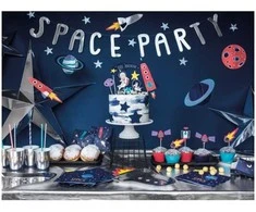 PartyDeco Popierinės lėkštutės "Raketa" 6vnt 21*29cm