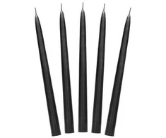 Party Deco Ilgos didelės žvakės 24cm 10vnt juodos