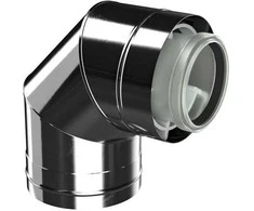 Bosch išmetimo alkūnė, subalansuota, 87° DN80/125, nerūdijančio plieno
